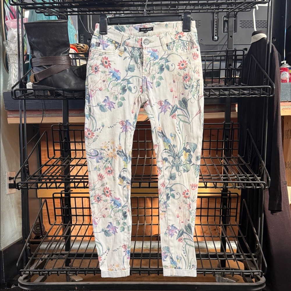 Dear John Floral Print Skinny Jeans